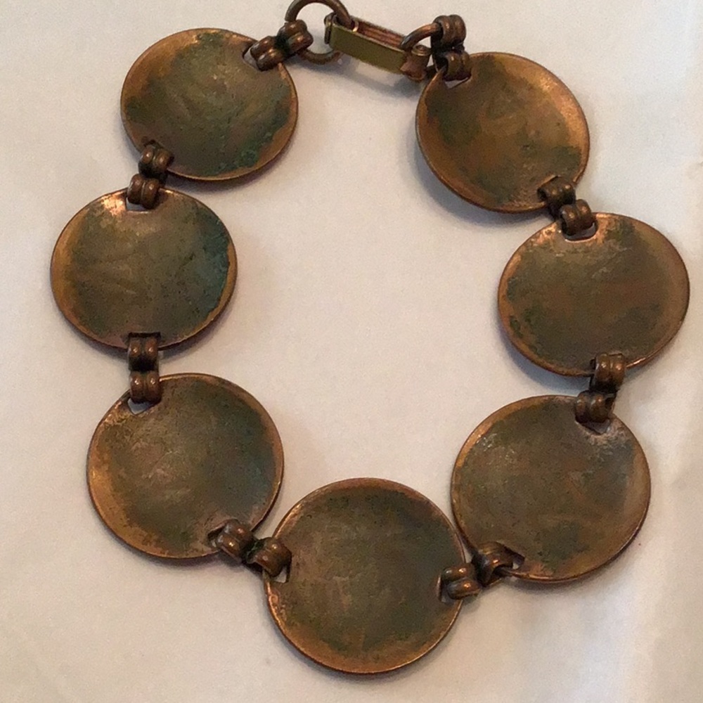 Vtg. 3 Pc Solid Copper Thunderbird/Cactus Jewelry - image 6